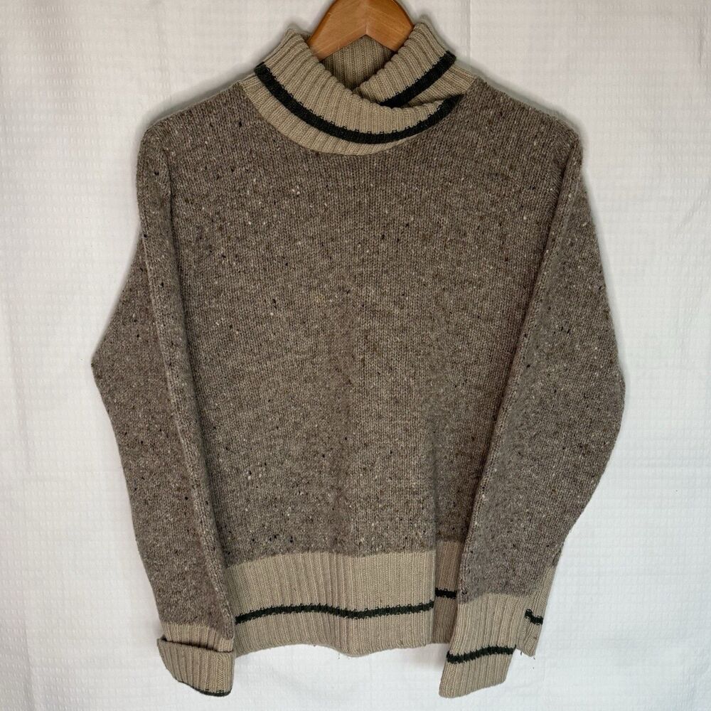 Vtg Alps Ladies Scalpers Turtleneck Tricot Sweater Size L Wool Blend Made In USA